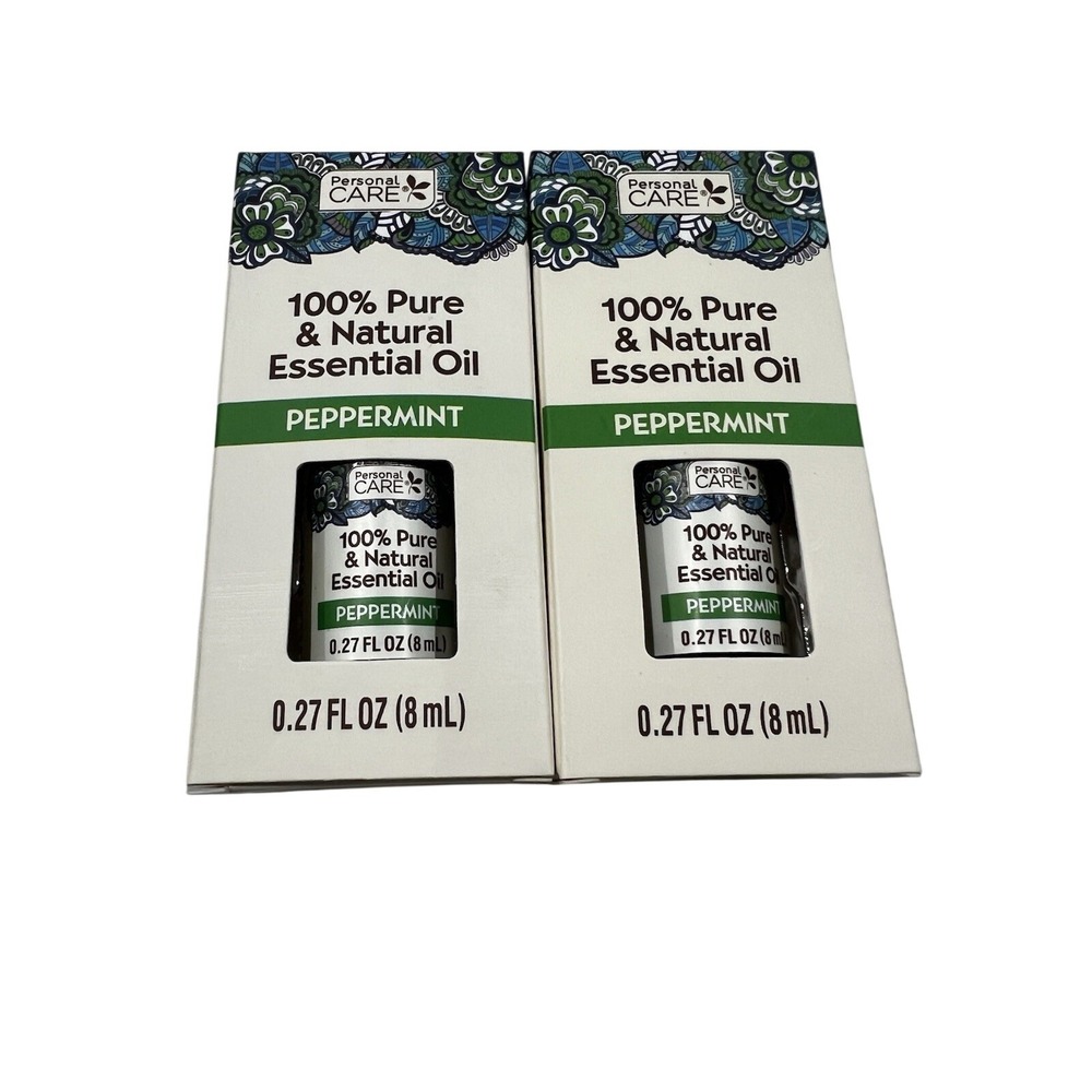 2 Packs Personal Care 100% Pure & Natural Essential Oil Peppermint 8 ML Each